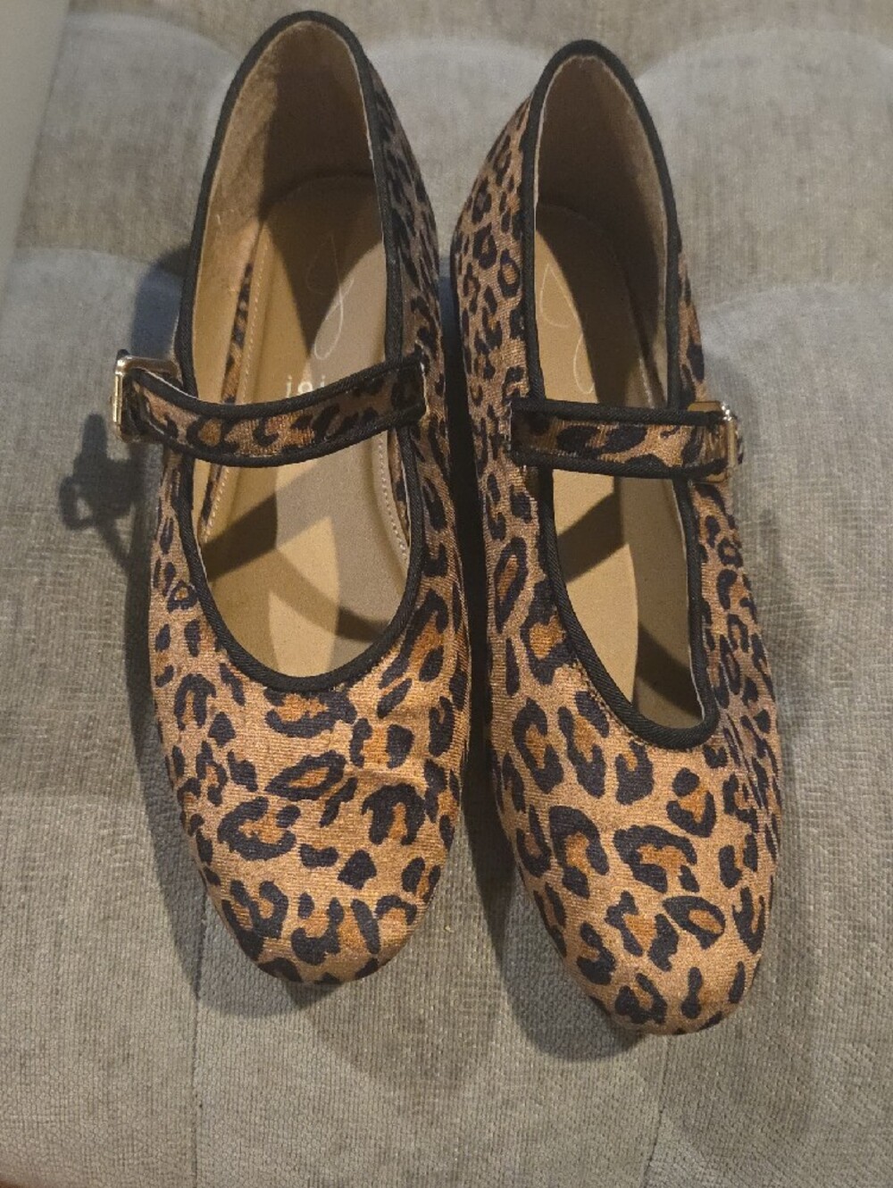 Joie Leopard-Print Mary Jane Flats in Brown and Black - Picture 5 of 6